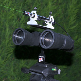 Combined laser finder bracket and binocular tripod mounting bracket